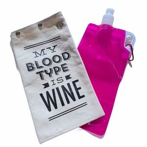 My Blood Type Is Wine 🍷 Bogata Bag Reusable Flask